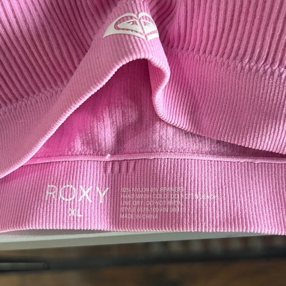 Roxy 3 piece ribbed padded bralette set size XL New With Tags - Picture 5 of 6